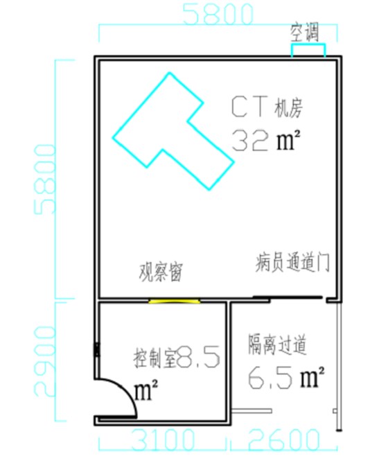 模塊化CT防護(hù)機(jī)房圖